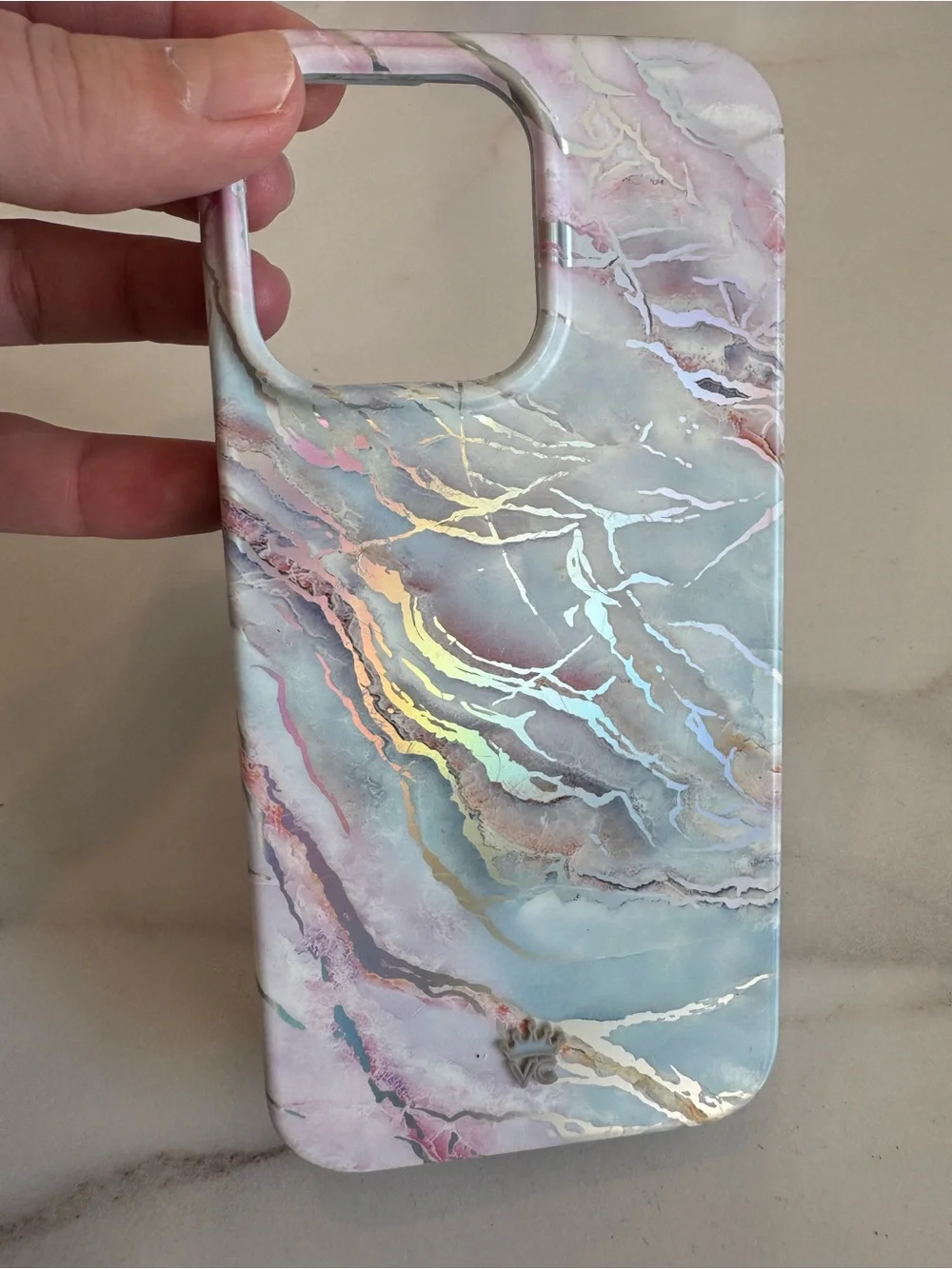 Apple iPhone 15 ProMax Case Set Black Leopard & Pink Marble with Gold Veining